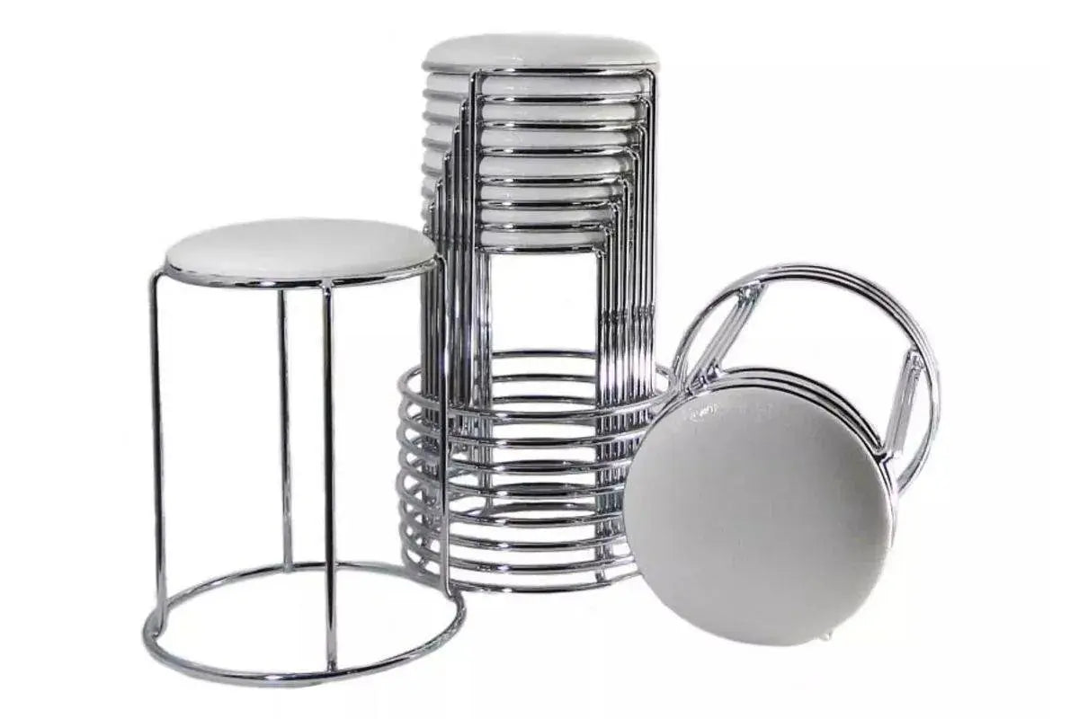 Tabouret chromé  CROCO 4 piéces Swedzo-Meuble