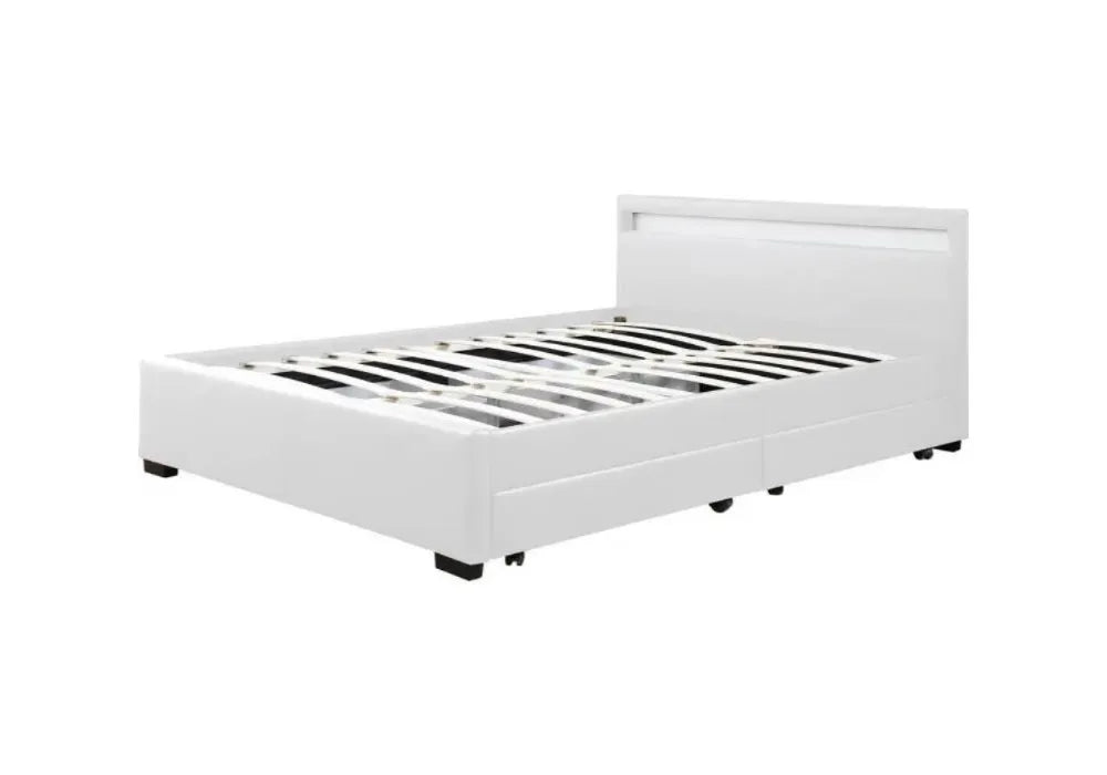 Tiroirs Lit Avec LED Blanc