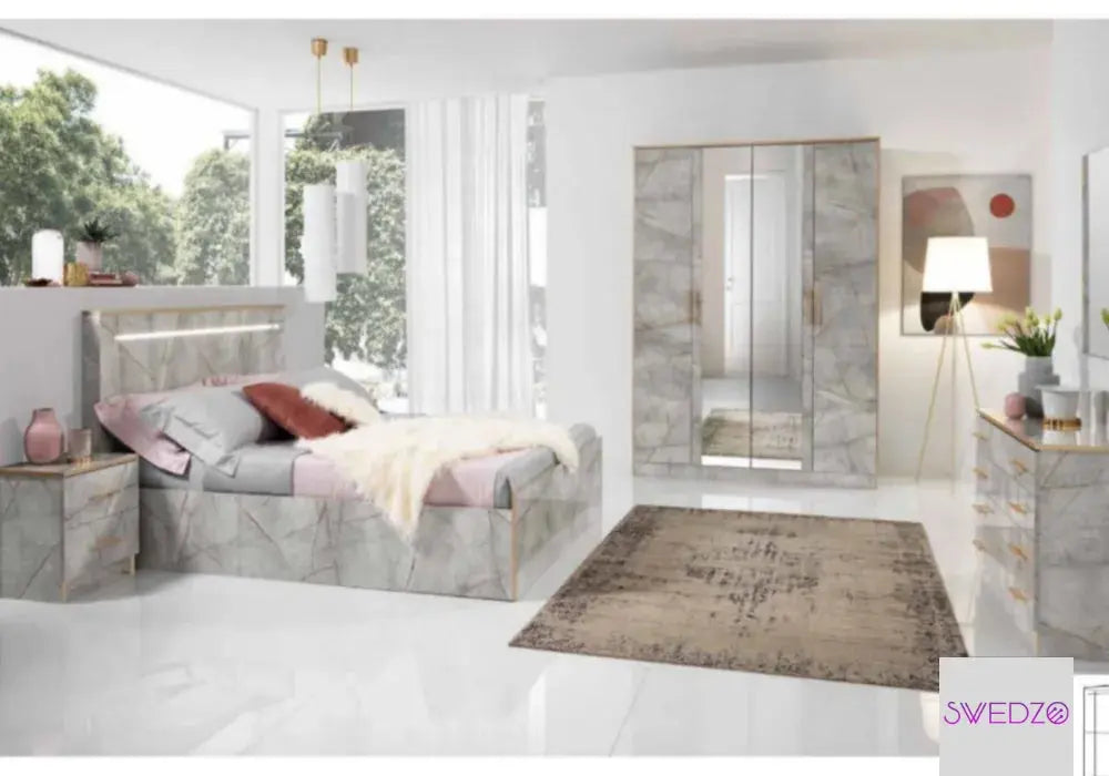 Chambre Complete Alice Avec Sommier Swedzo-Meuble