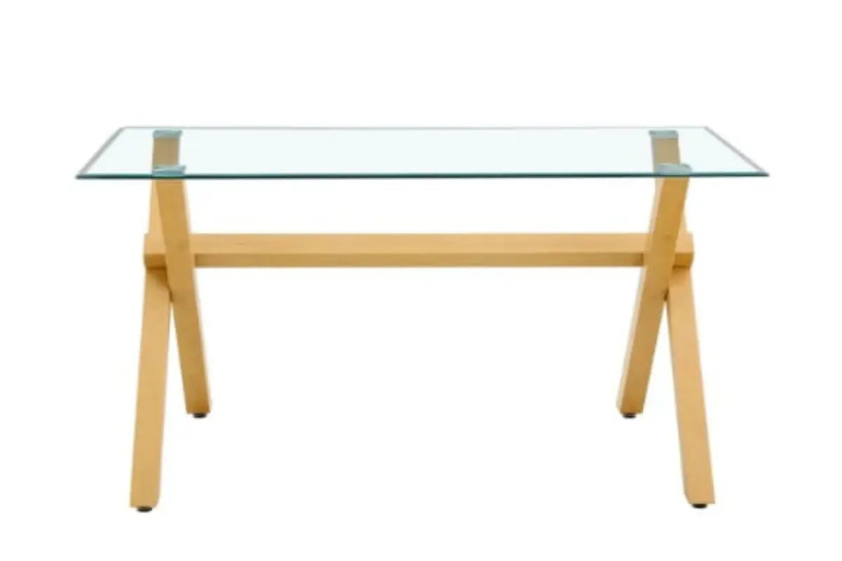 Table Repas IXE Bois Transparent Swedzo-Meuble