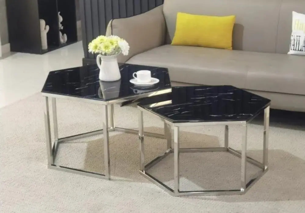 Table Basse HEXAGONE gigogne Swedzo-Meuble