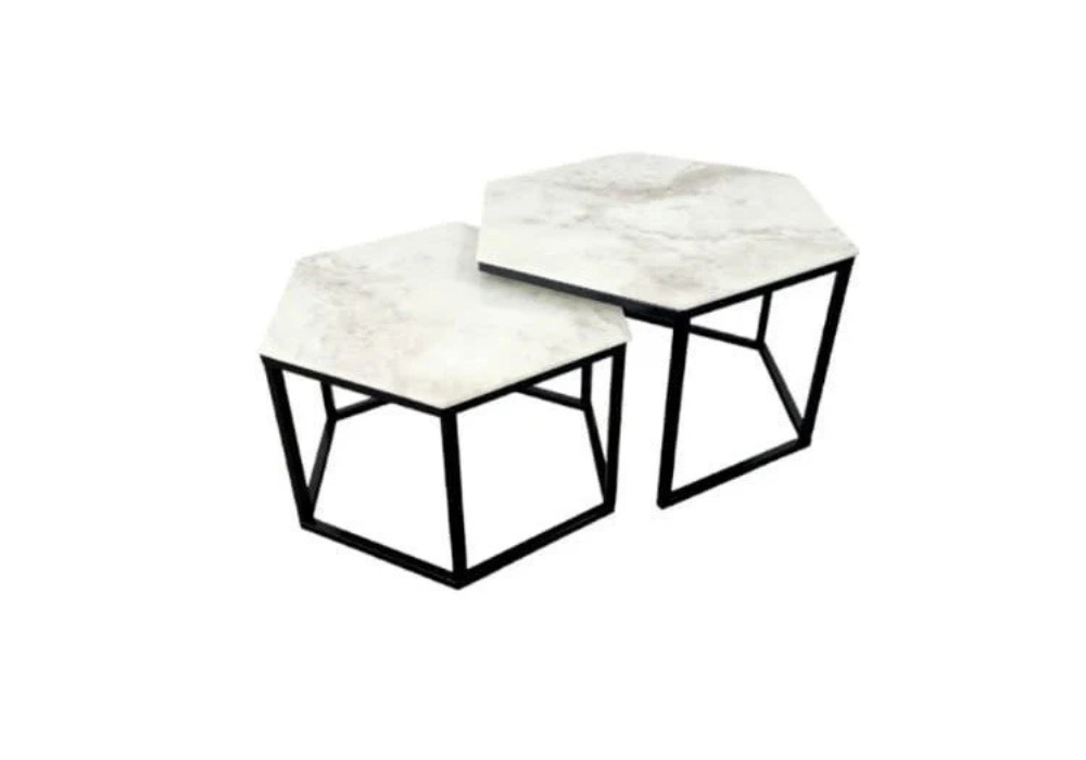 Table Basse Gigogne Hexagone Pied