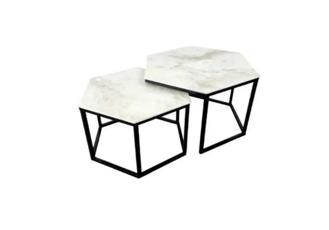Table basse Gigogne Hexagone Pied