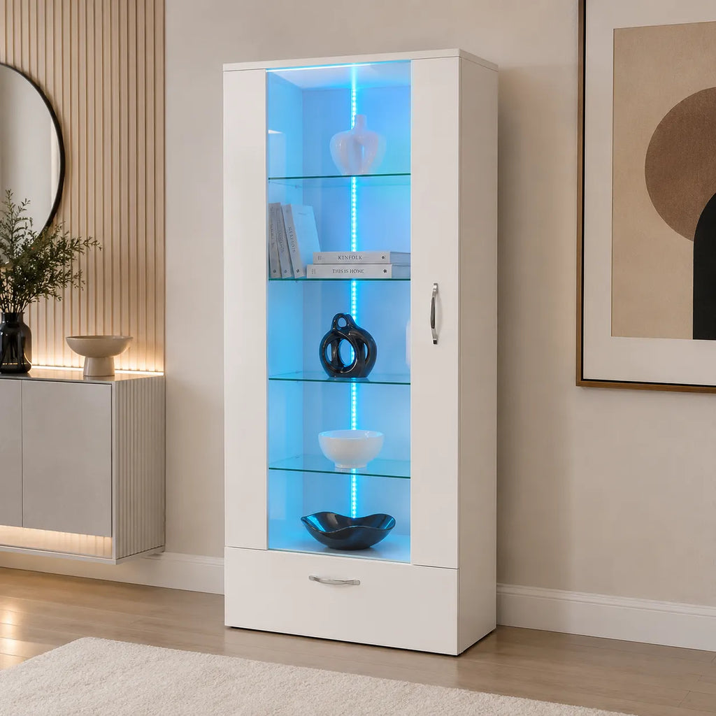 Vitrine LED Bois Laquée REF