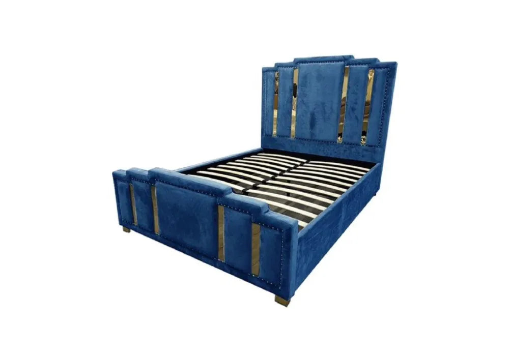 W Lit Velours Avec Sommier 140/190