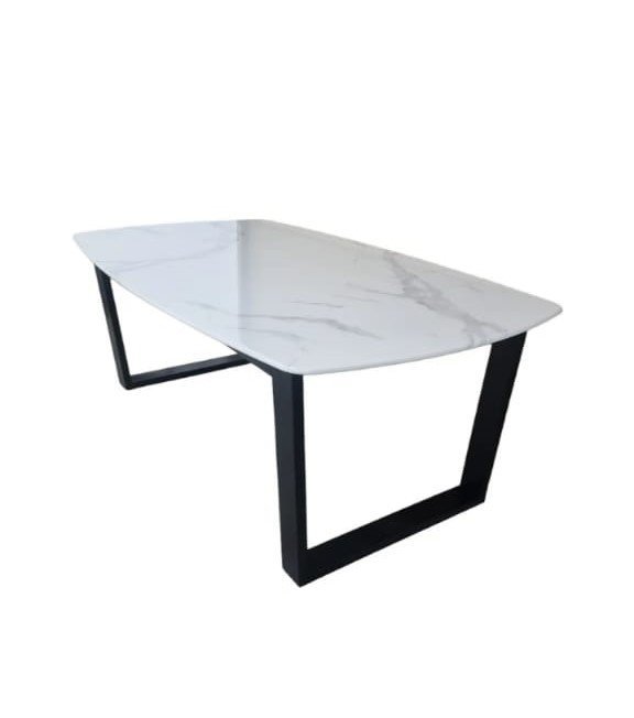 Table Basse Lola Marbre Pied Noir