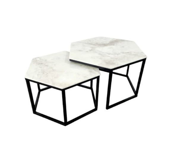 Table Basse Gigogne Hexagone Pied