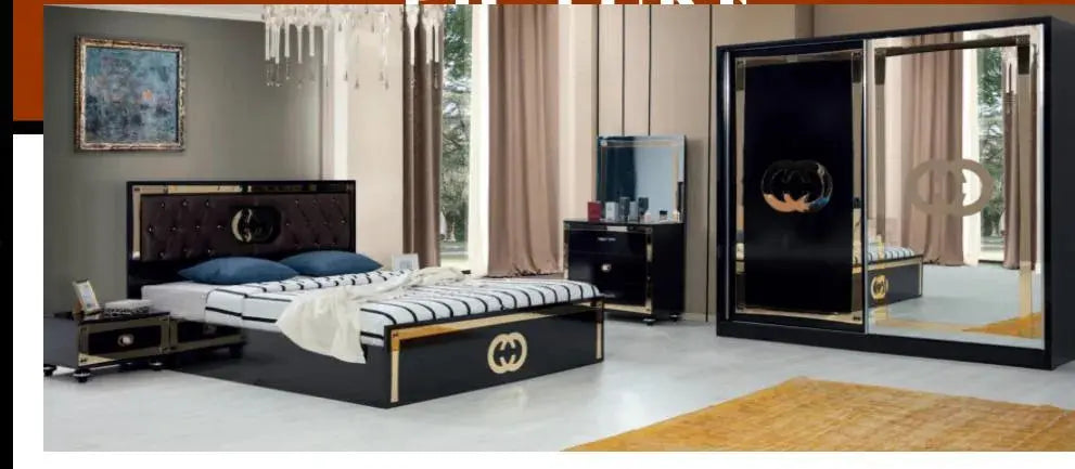 CHAMBRE À COUCHER GUGI - NOIR Swedzo-Meuble