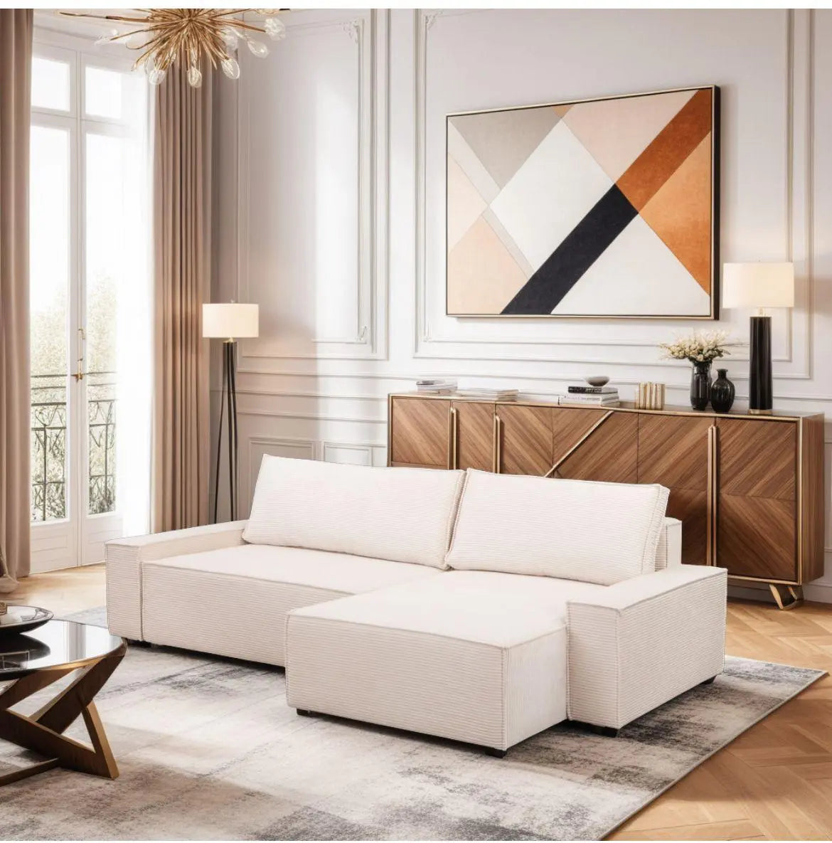 lit paris canape D angle Swedzo-Meuble