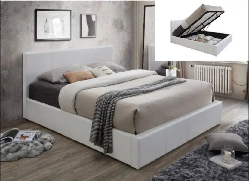160x200 Lit Simply Coffre Velour Swedzo-Meuble