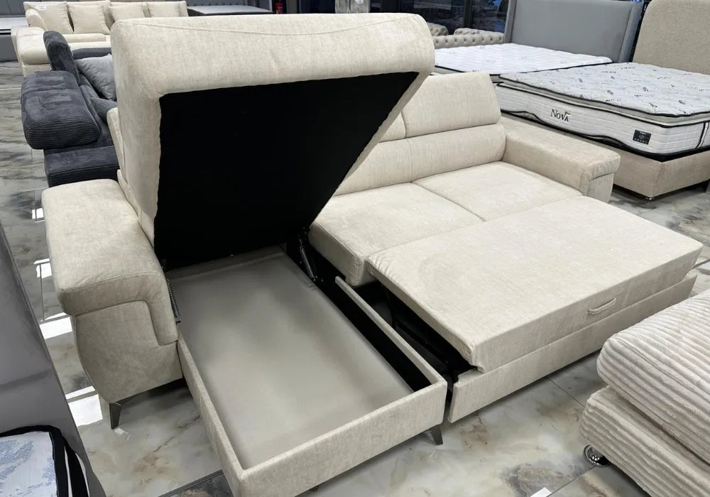 Canape convertible d'angle avec rangement