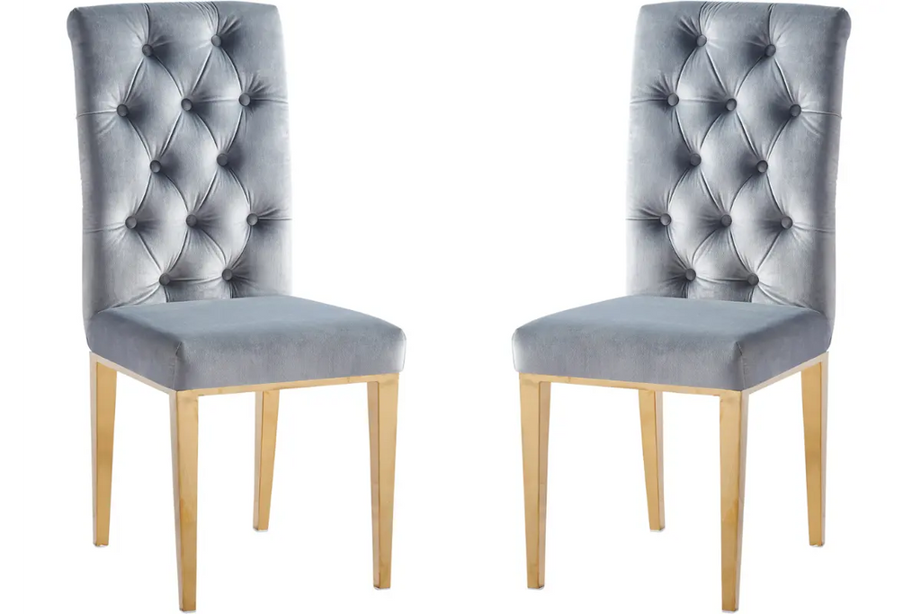 Table et chaises marbre blanc doré CROSS