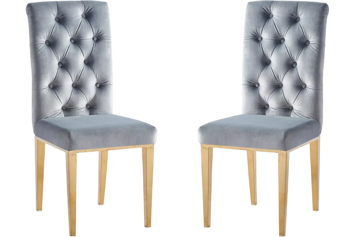 Table et chaises marbre blanc doré CROSS