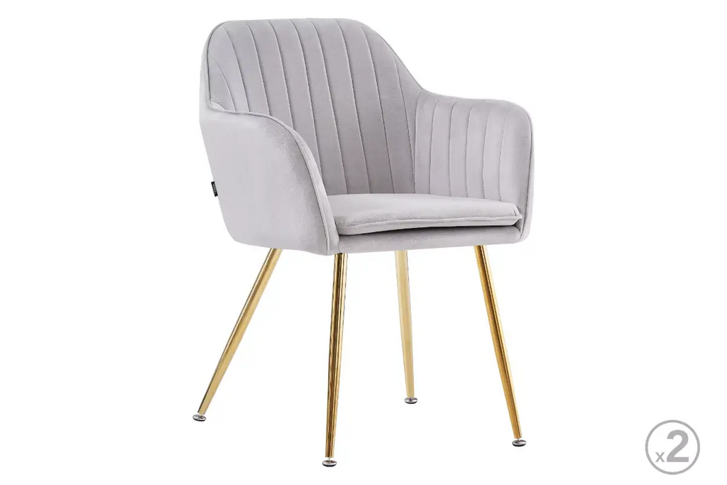 Table et chaises marbre blanc doré NEA