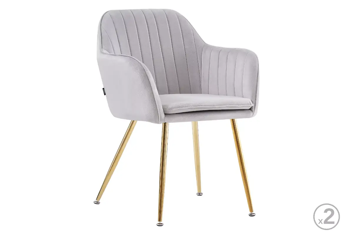 Table et chaises marbre blanc doré NEA