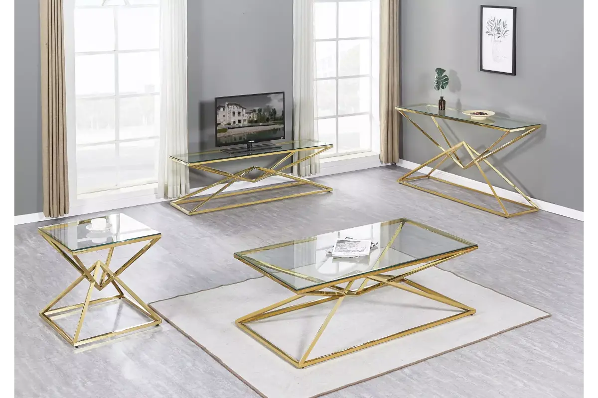 Table basse design doré LUXOR