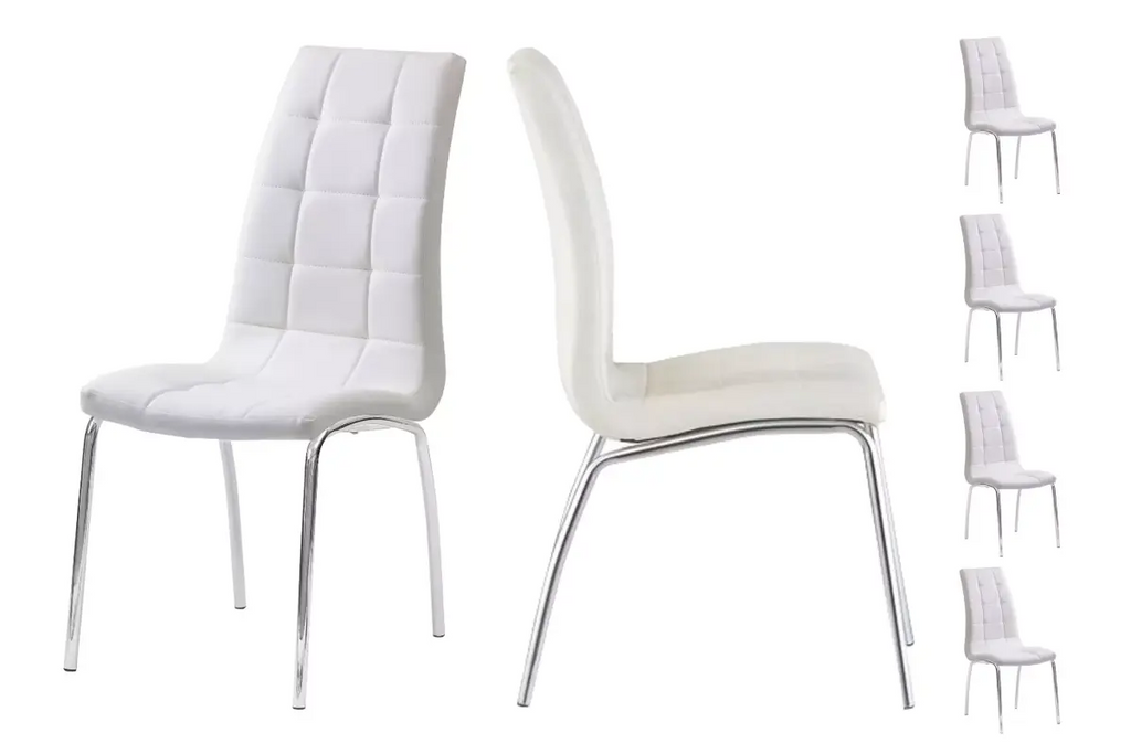 Table repas et chaises blanches DESIGN