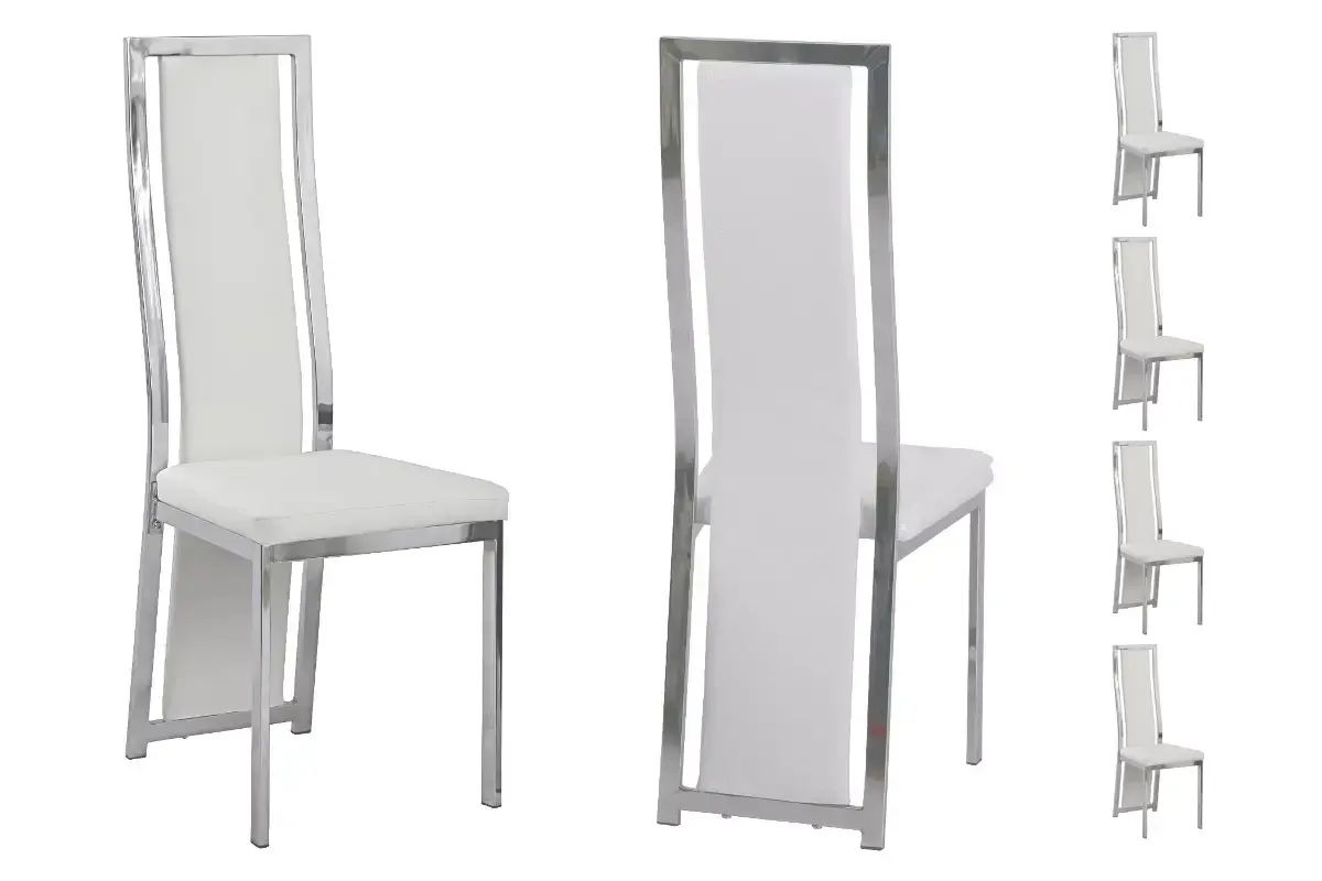 Table et chaise blanc marbre noir DIA Swedzo-Meuble
