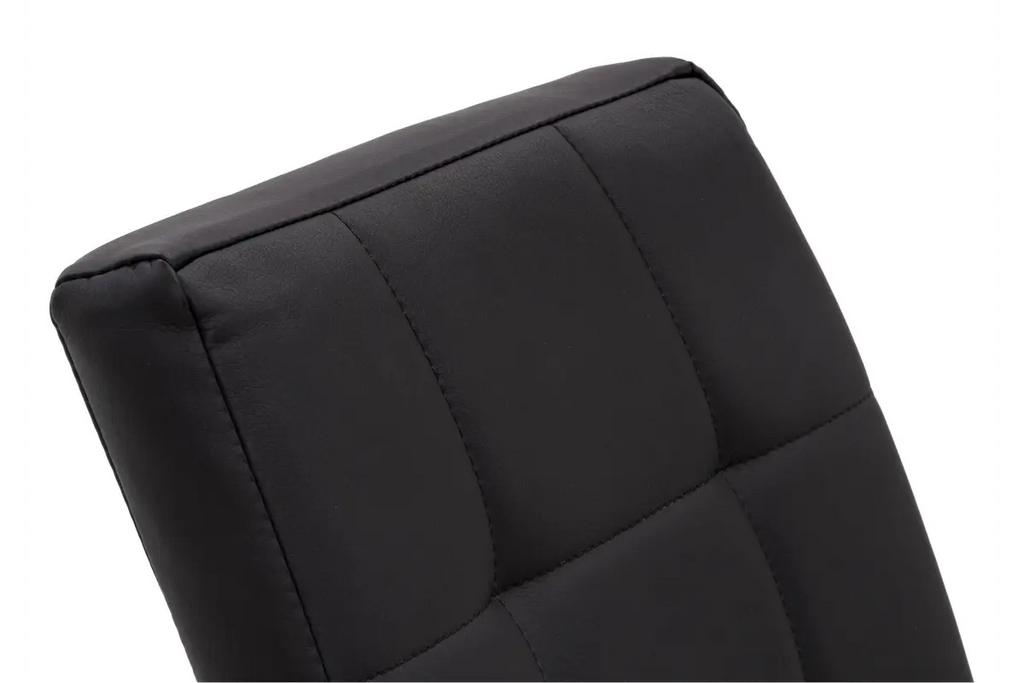 Table ronde chromé 4 ou 6 chaises noir RETRO