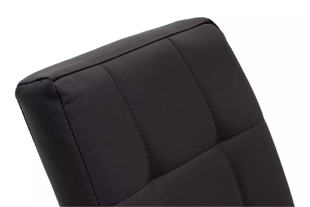 Table ronde chromé et chaises noires DESIGN