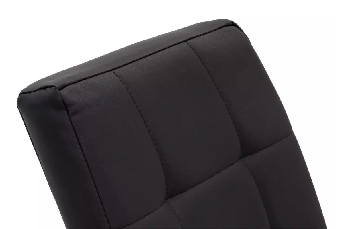 Table ronde chromé et chaises noires DESIGN Swedzo-Meuble