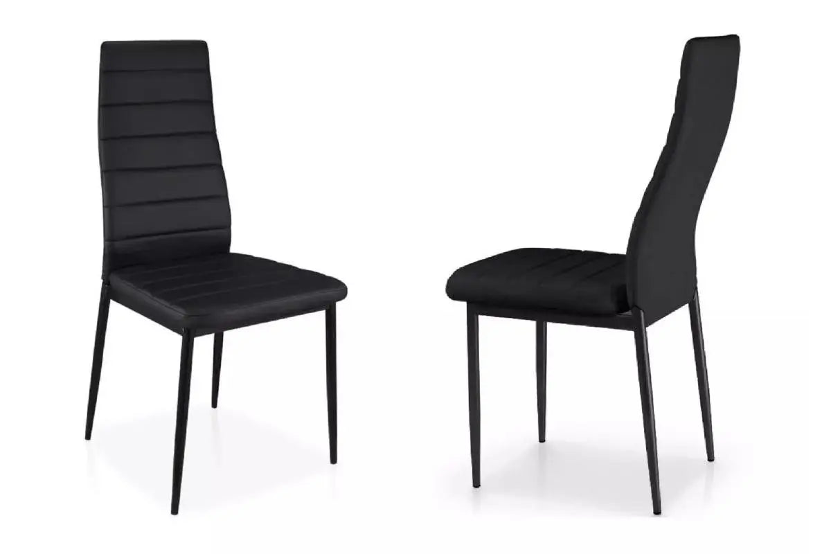 Table repas et chaises noires TAO Swedzo-Meuble