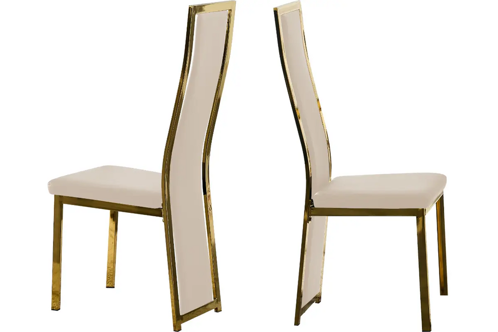 Chaises dorée beige DIA
