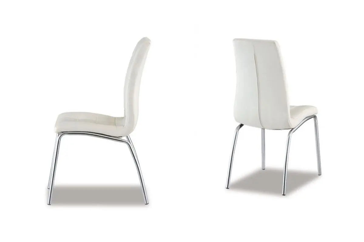 Table ronde et chaises marbre blanc DESIGN Swedzo-Meuble