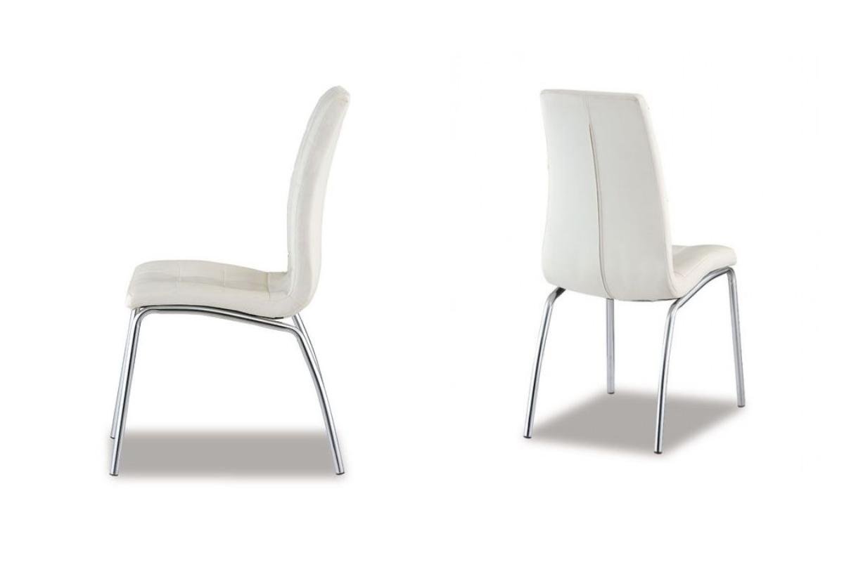 Table ronde et chaises marbre blanc DESIGN