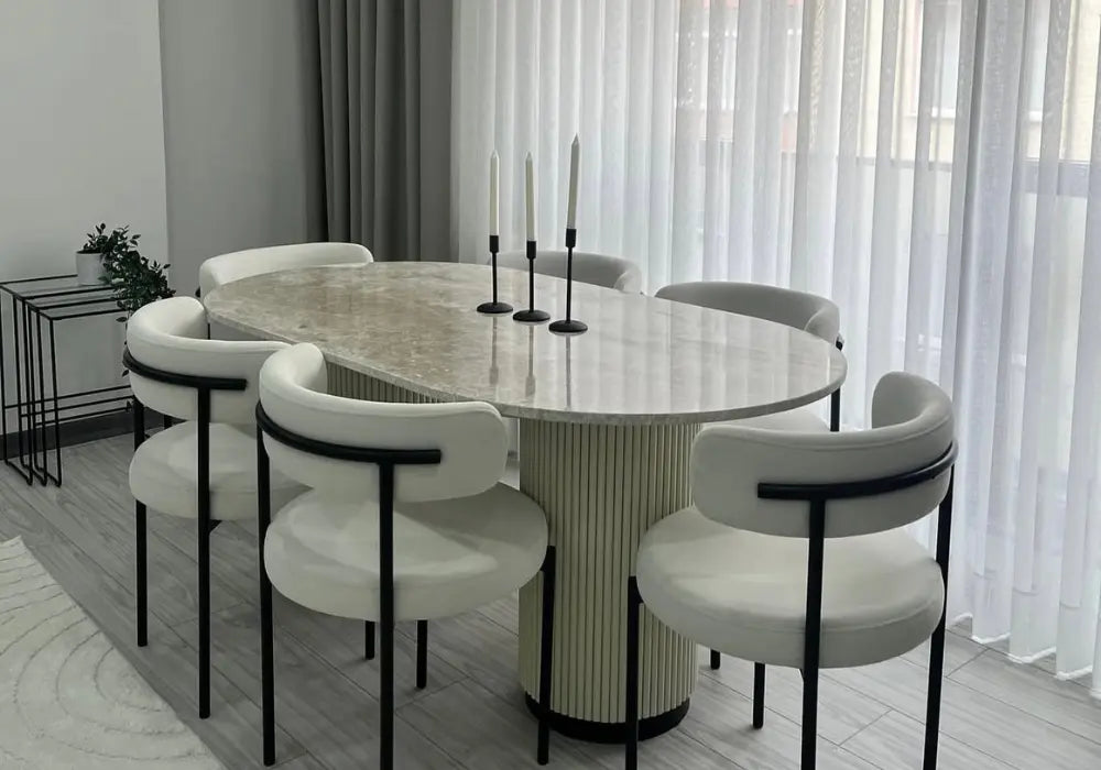 Table en marbre de luxe Swedzo-Meuble