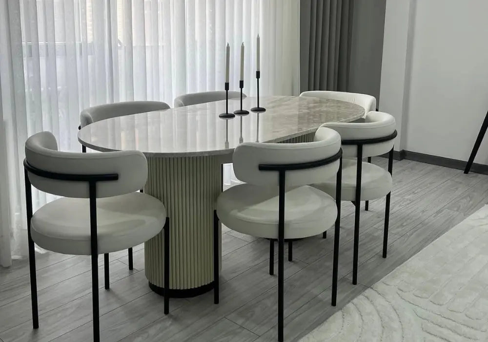 Table en marbre de luxe Swedzo-Meuble