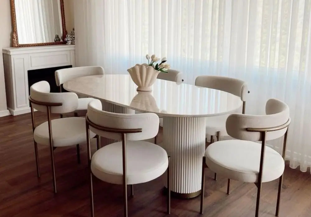 Table en marbre de luxe Swedzo-Meuble