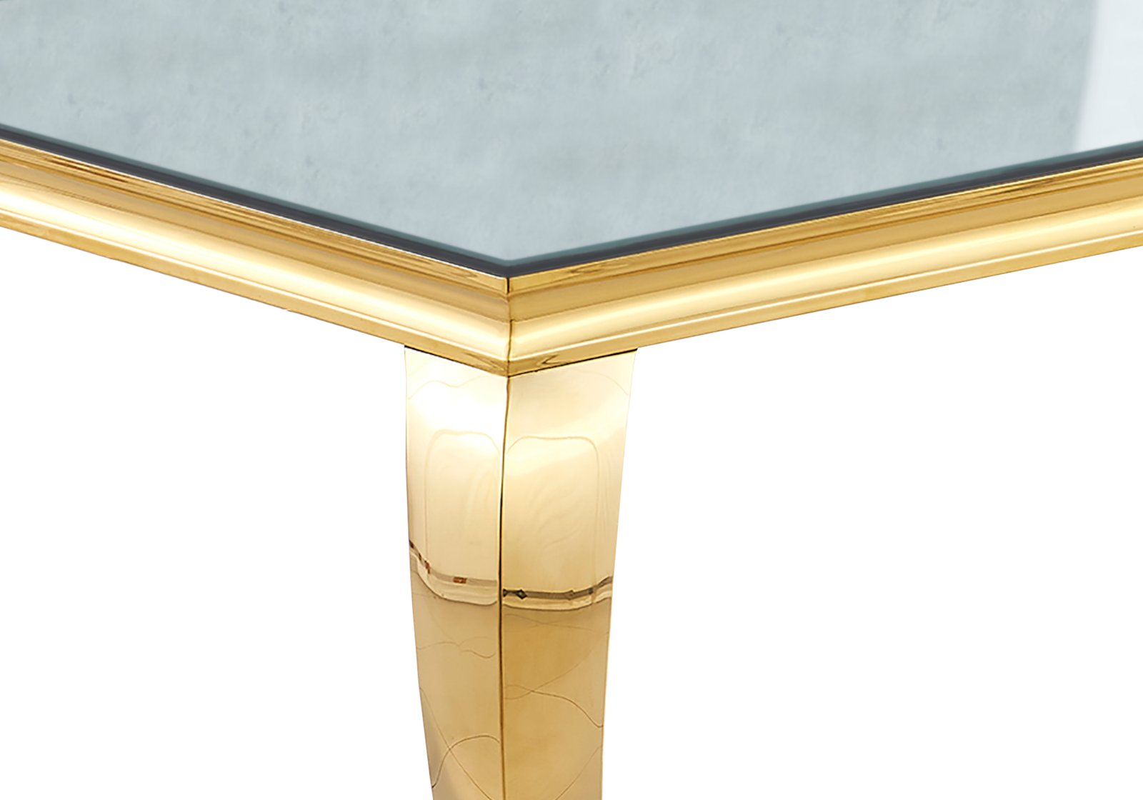 Table é manger dorée miroir NEO