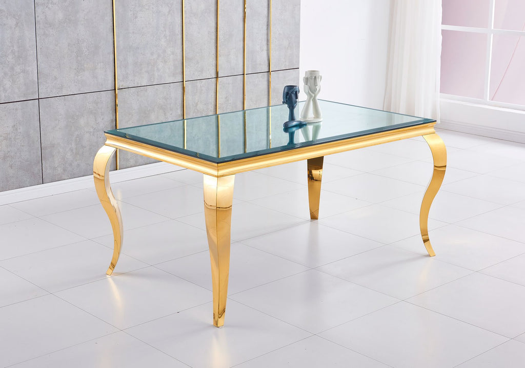 Table é manger dorée miroir NEO