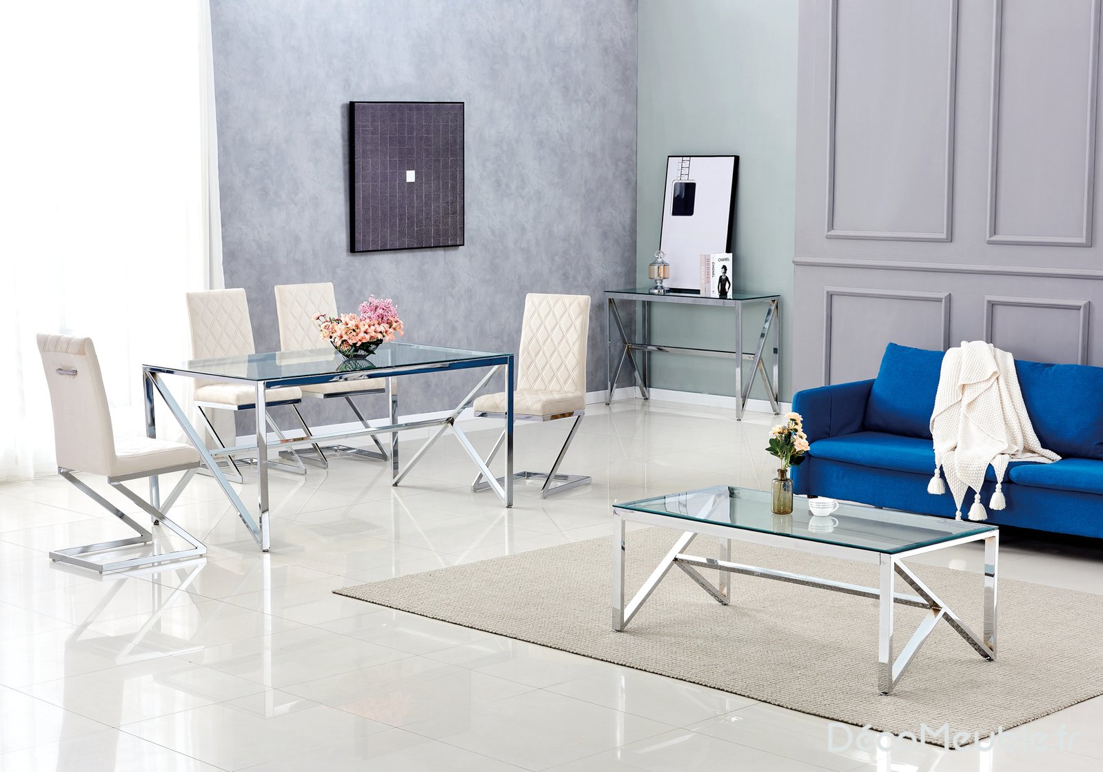 Table é manger en verre JESSY