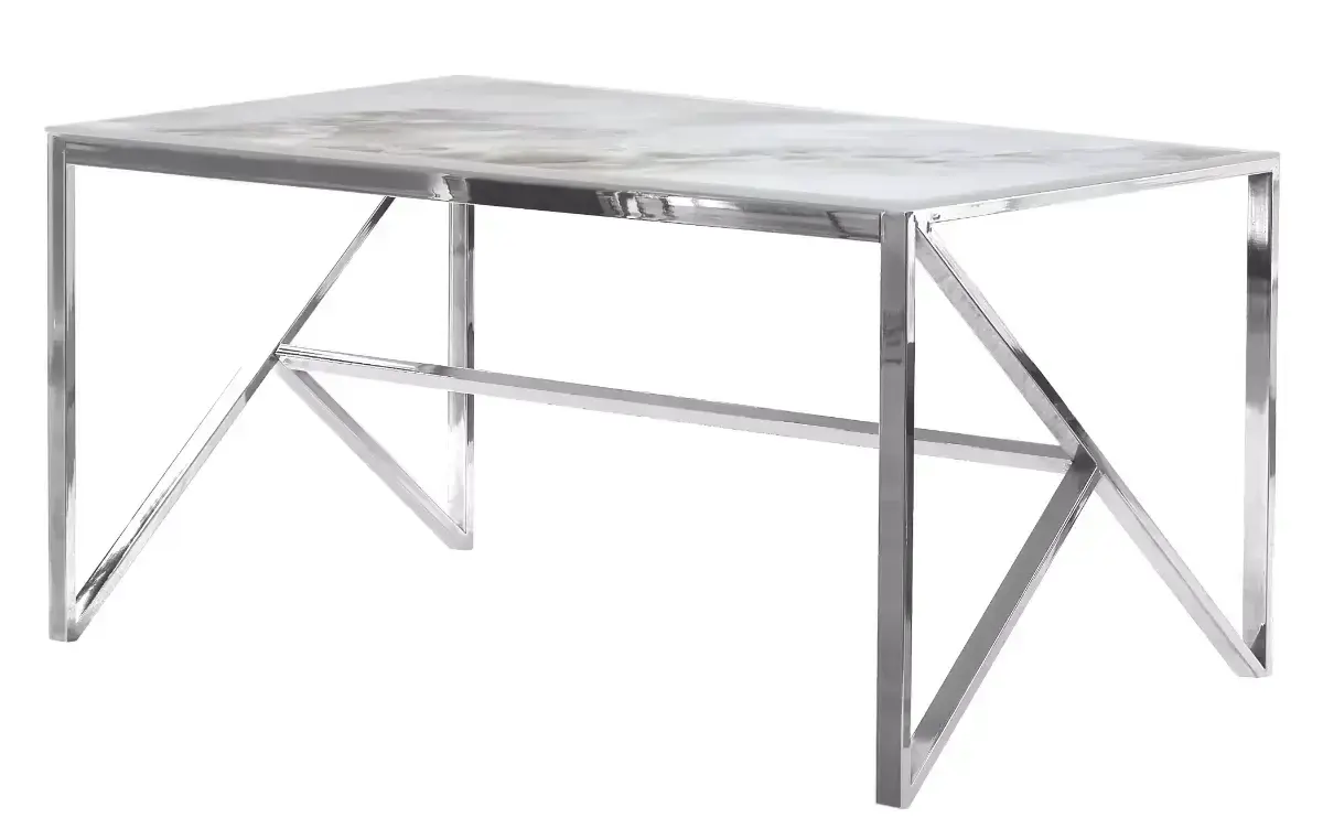 Table et chaise blanc marbre beige DIA Swedzo-Meuble