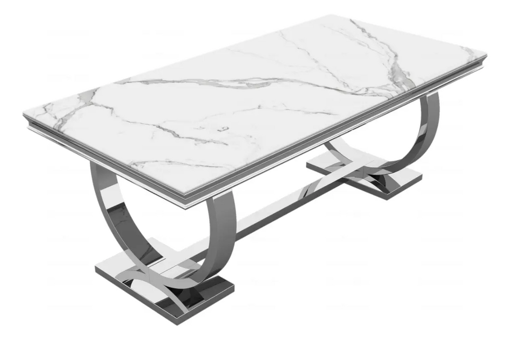Table é manger marbre blanc BOBO