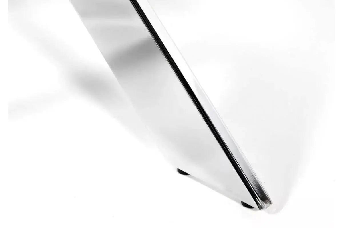 Table ronde chromé et chaises noires DESIGN Swedzo-Meuble