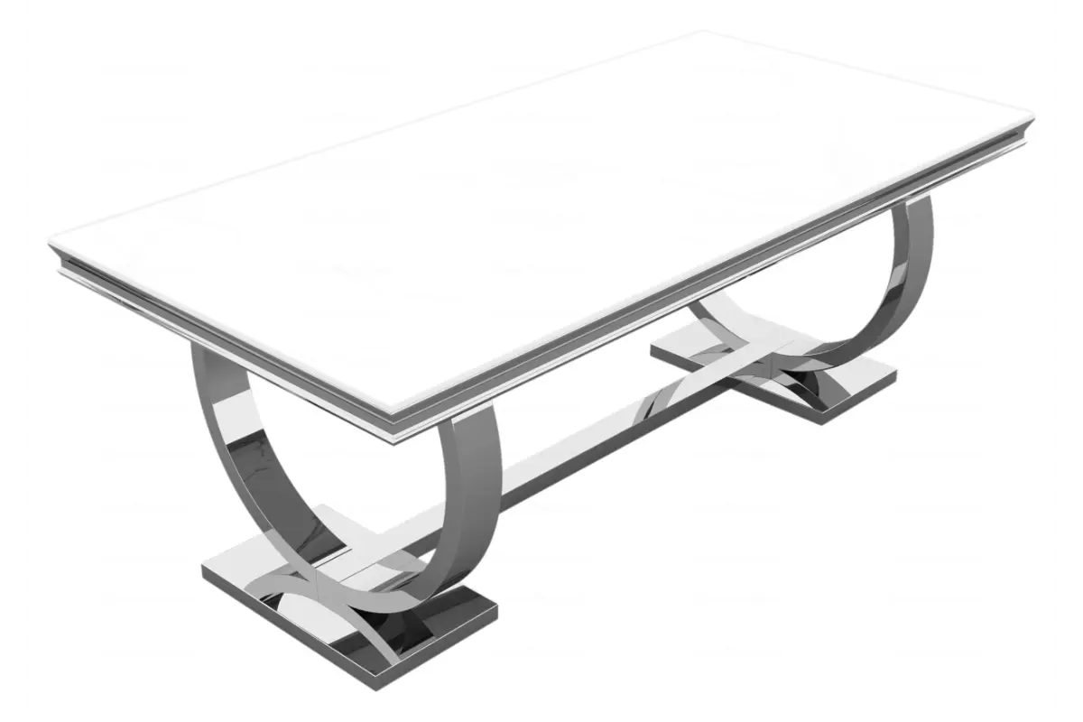 Table é manger verre blanc BOBO