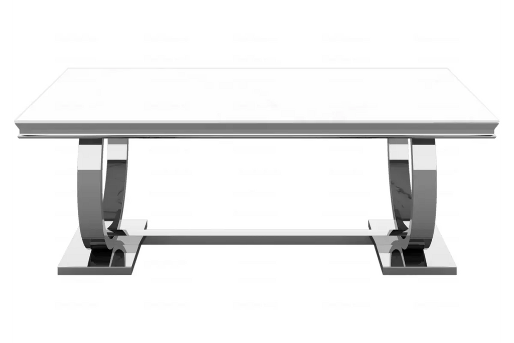 Table é manger verre blanc BOBO