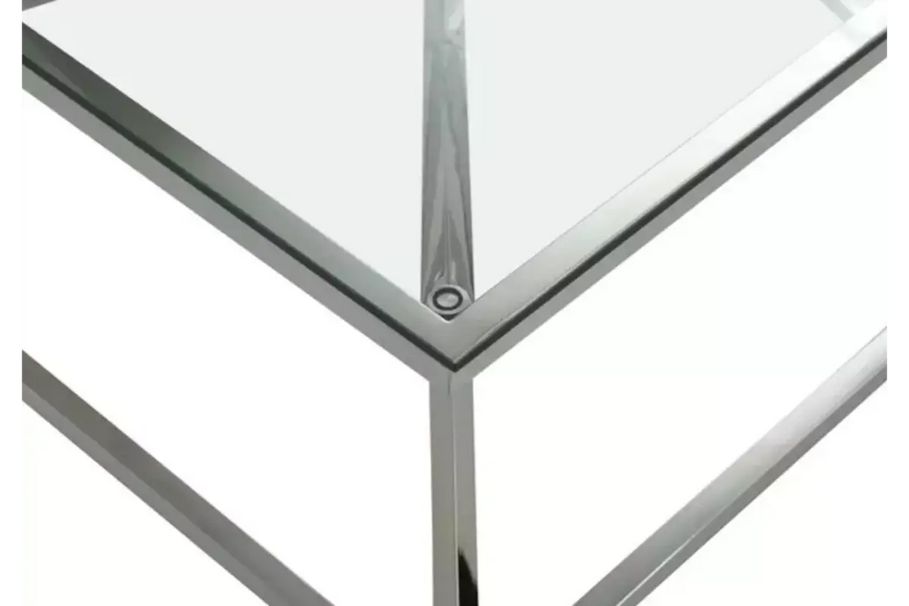 Table basse design argenté LUXOR