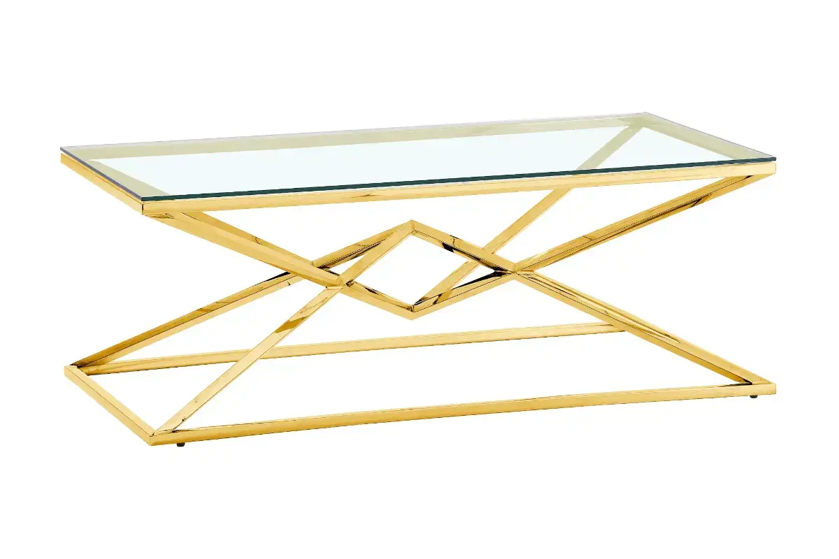 Table basse design doré LUXOR Swedzo-Meuble
