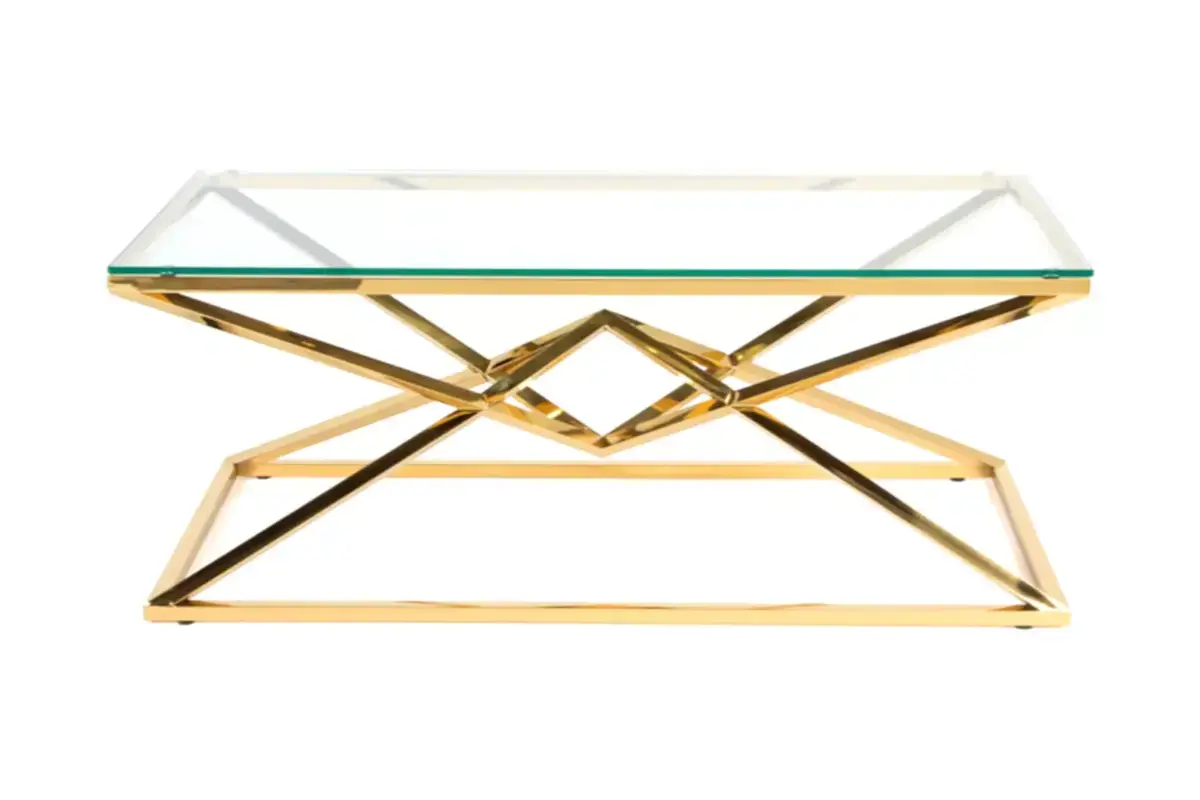 Table basse design doré LUXOR Swedzo-Meuble