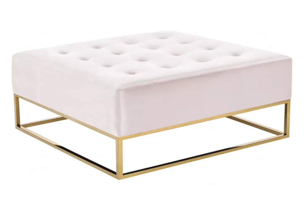 Table basse dorée capitonnée GWEN