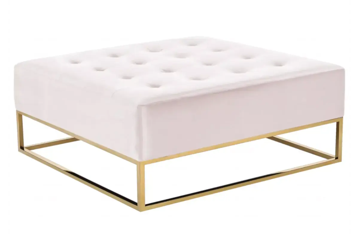 Table basse dorée capitonnée GWEN Swedzo-Meuble