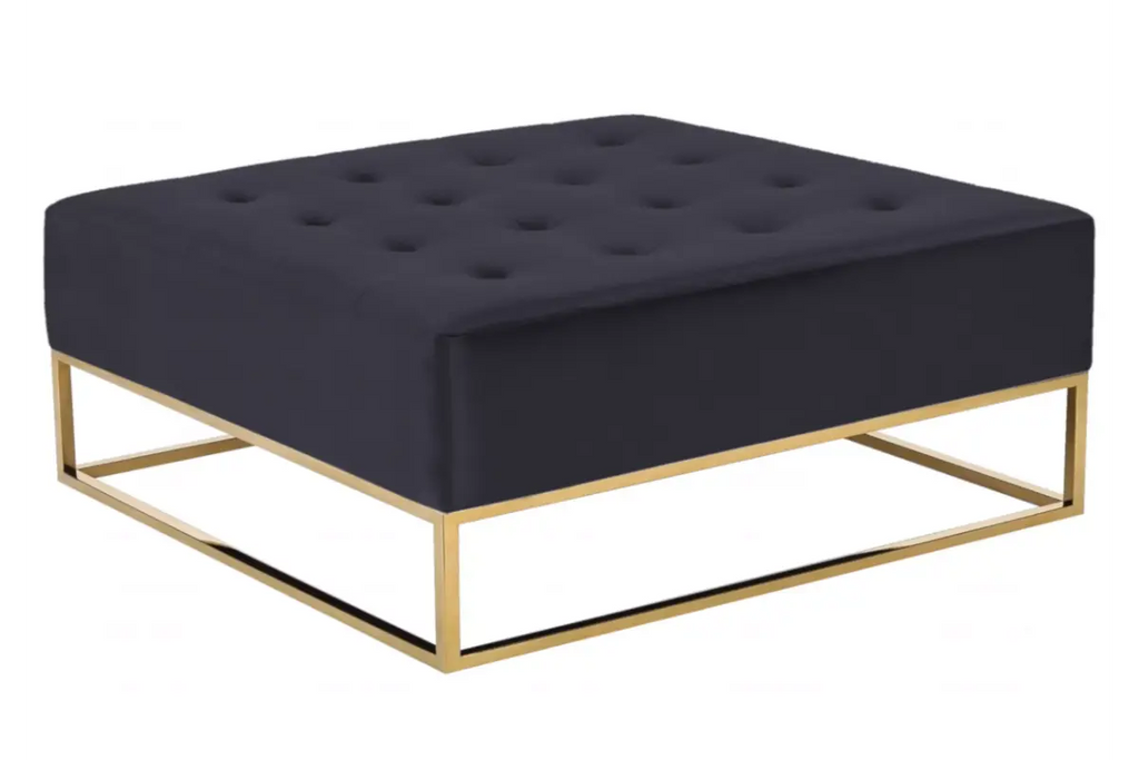 Table basse dorée capitonnée GWEN