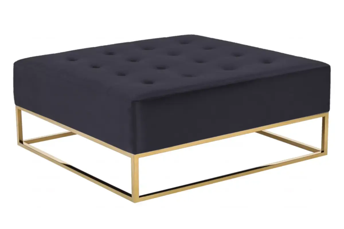 Table basse dorée capitonnée GWEN Swedzo-Meuble