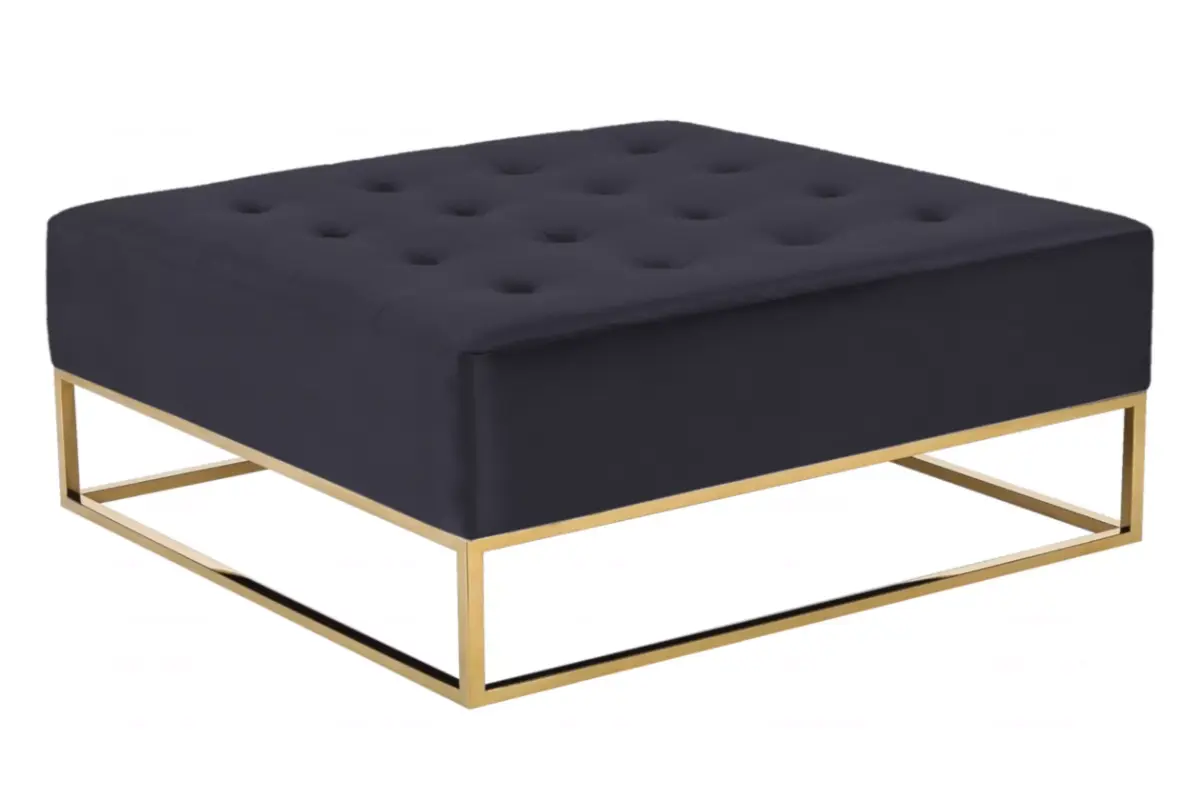 Table basse dorée capitonnée GWEN