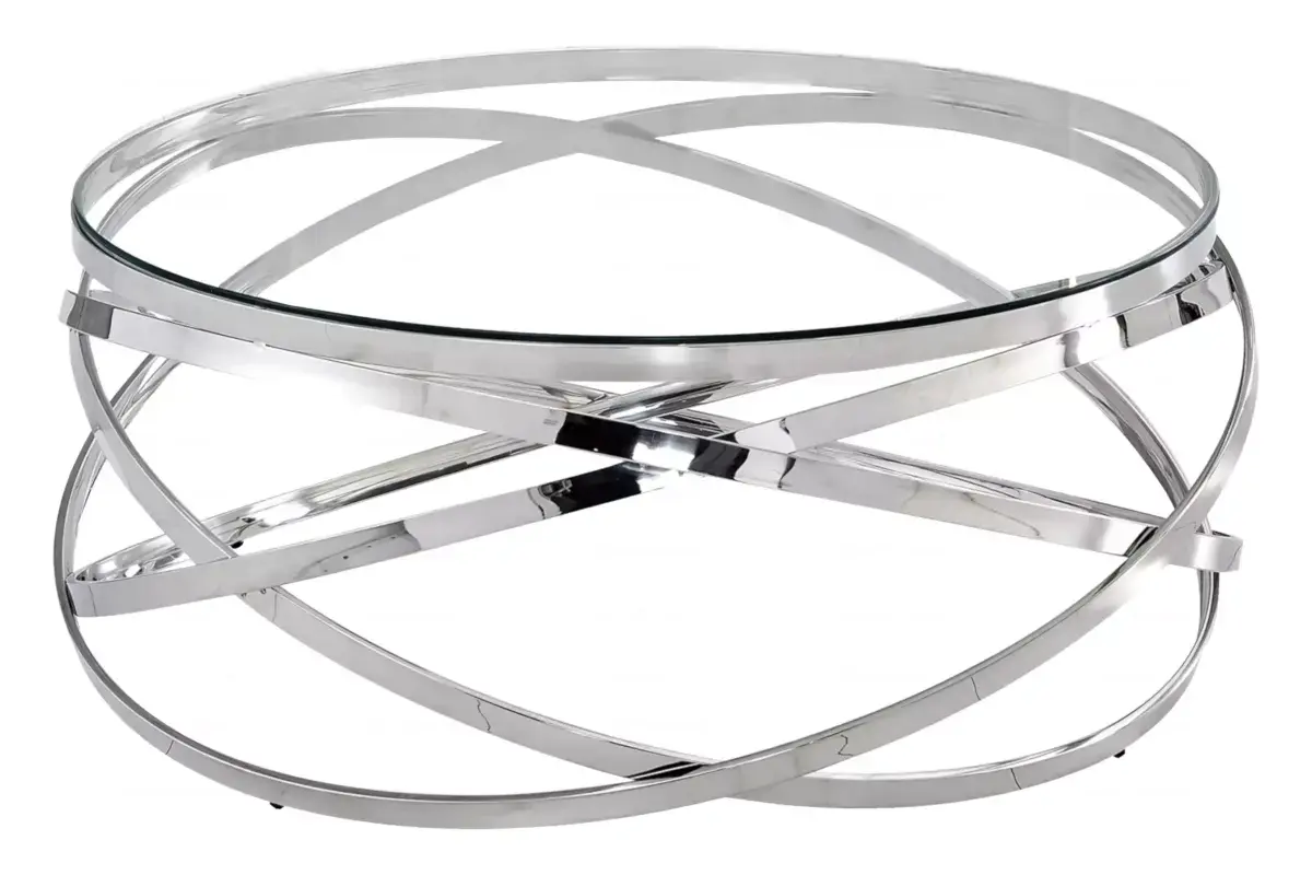 Table basse ronde en verre EVO Swedzo-Meuble