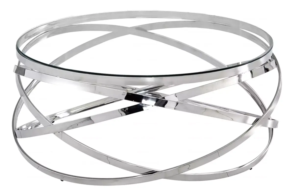 Table basse ronde en verre EVO